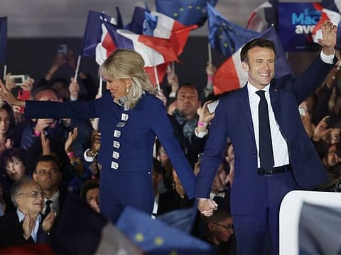 Macron is the first French president to win a second term for two decades