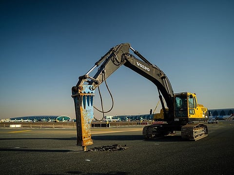 The southern runway at DXB, which was refurbished in 2019.