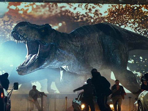 A scene from Jurassic World Dominion.
