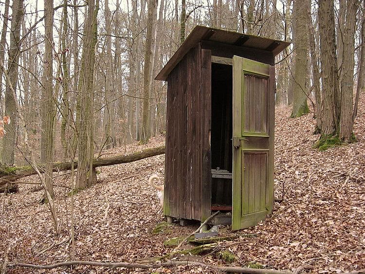 STOCK outhouse toilet