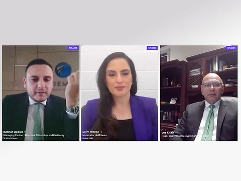 The webinar was attended by Bashar Daoud, Managing Partner, Bluemina Citizenship and Residency, and Les Khan, head of St Kitts and Nevis Citizenship by Investment Unit (CIU). The event was moderated by Sally Moussa