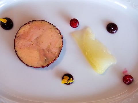 French Michelin-star chef Daniel Boulud shares his recipe for Rouleau De foie gras Poire-cassis 