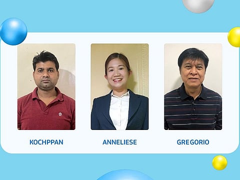 The lucky winners of the latest Mahzooz draw.