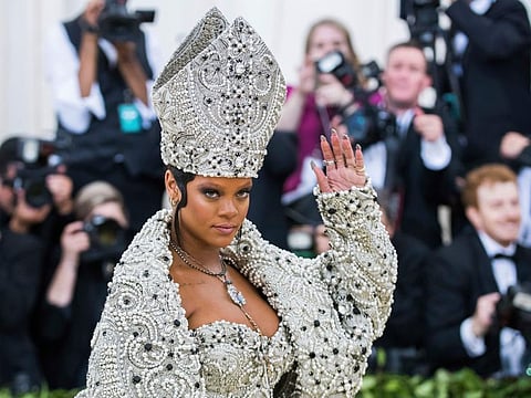 Rihanna attends The Metropolitan Museum of Art's Costume Institute benefit gala on May 7, 2018, in New York.