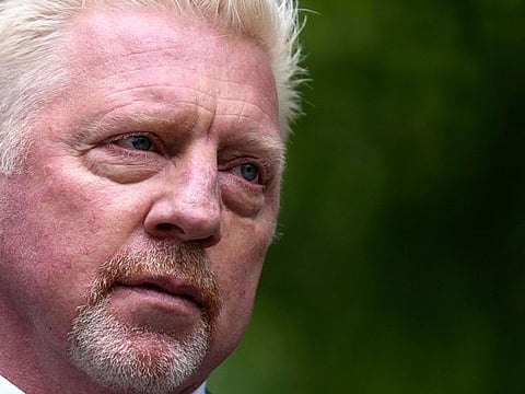 Former tennis player Boris Becker arrives at Southwark Crown Court in London, on April 29, 2022. Becker was found guilty earlier of dodging his obligation to disclose financial information to settle his debts. 