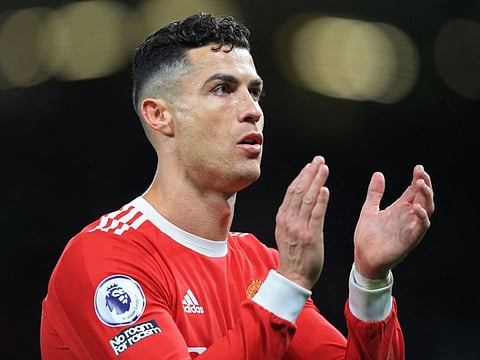 Manchester United's Cristiano Ronaldo applauds supporters after the English Premier League match against Chelsea at Old Trafford in Manchester. The Portuguese striker, top-performer for United, could return to Real Madrid. could