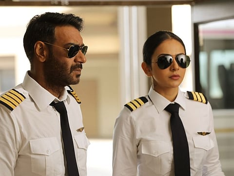Ajay Devgn and Rakul Preet Singh in 'Runway 34'