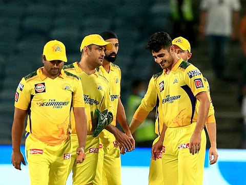 Chennai Super Kings skipper Mahendra Singh Dhoni talks to rookie pacer Mukesh Choudhary after a dismissal against Sunrisers Hyderabad in Pune on Sunday.