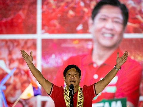 Philippine presidential candidate Ferdinand "Bongbong" Marcos Jr., son of late dictator Ferdinand Marcos.