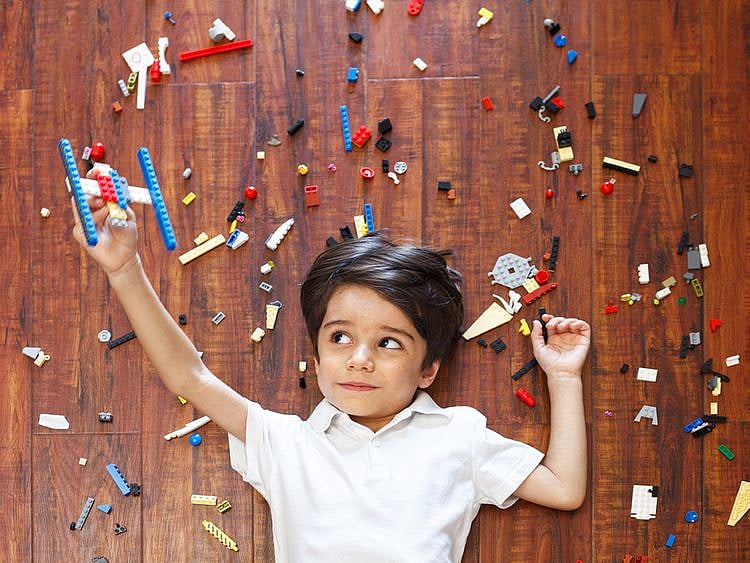 child with toys