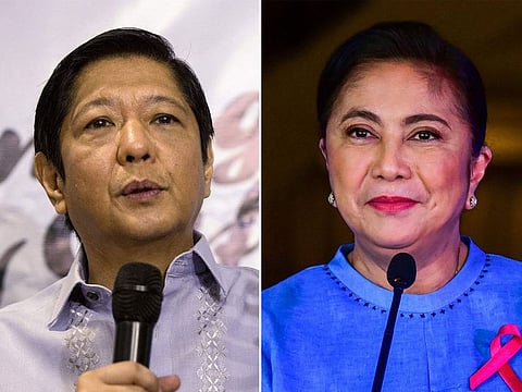 Ferdinand 'Bongbong' Marcos Jr, former senator and son of the late strongman Ferdinand Marcos; and Philippine Vice President Leni Robredo.
