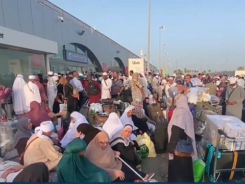 Overcrowding at the Jeddah airport.
