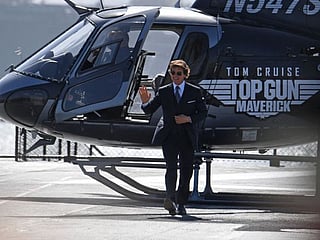 ‘Top Gun Maverick’ takes flight as Tom Cruise lands at world premiere aboard a helicopter