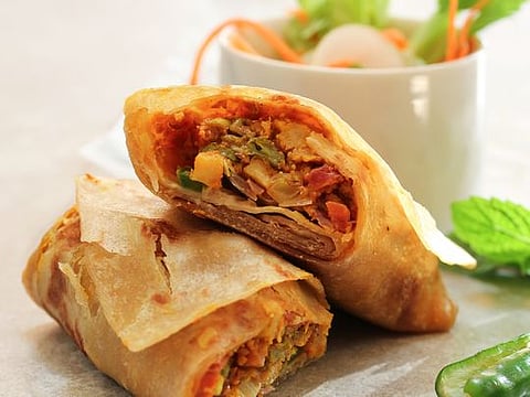 Mumbai chicken tikka frankie recipe