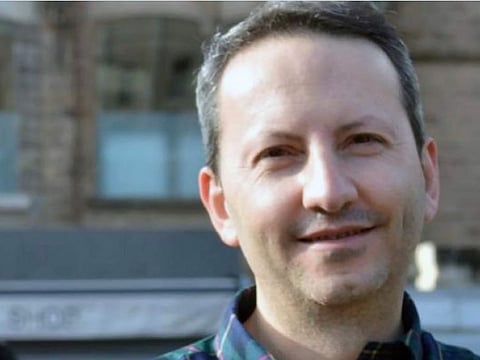 This image provided by Vida Mehrannia shows Swedish-Iranian researcher Ahmad Reza Jalali in Florence, Italy in 2015. 