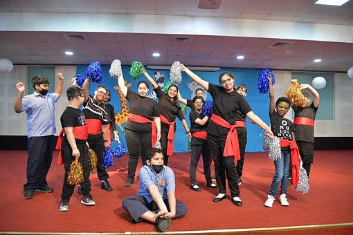Specially abled students are performing at the Spectrum 2022 at BITS Pilani Dubai Campus-1652425802531