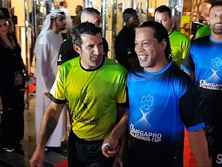 Look! Legends Football Cup starring Ronaldinho, Figo, Kaka, Materazzi, Terry, Eto'o, Kluivert and Al Jaber in Dubai