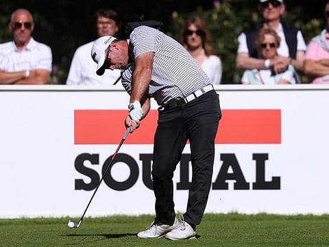 Leader Ryan Fox in action in the Soudal Open, round three, on the DP World Tour.