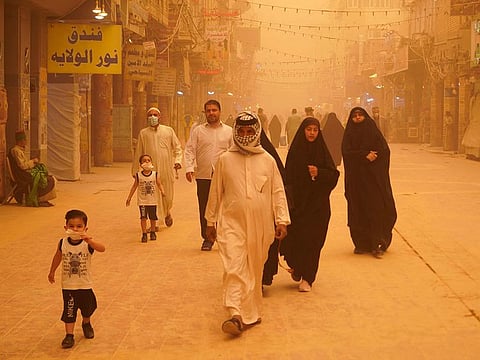 The storm arrived from neighbouring Iraq, while another dust storm hit the city of Zabol in the southeastern Sistan-Balochistan province, according to state TV.