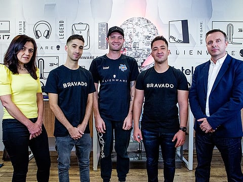 Helena Albrecht, Channel Marketing South Africa, Dell; Dimitri Hadjipaschali, Director & co-founder, Bravado Gaming; Tristan Rens, General Manager, Bravado Gaming; Andreas Hadjipaschali, Director & co-founder, Bravado Gaming; and Ben McDonald, Middle East Marketing Lead, Dell