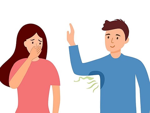 Bad odour, or ‘Bromhidrosis’, is an unpleasant odour that emanates from the folds of the skin.