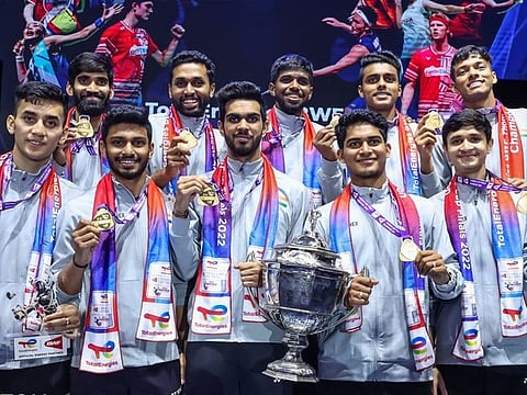 India beat giants of the sport Malaysia, Denmark and then 14-time winners Indonesia to win the Thomas Cup, badminton’s equivalent to the Davis Cup in tennis.