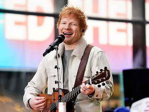 Ed Sheeran performs on NBC's "Today" show in New York on Dec. 9, 2021 