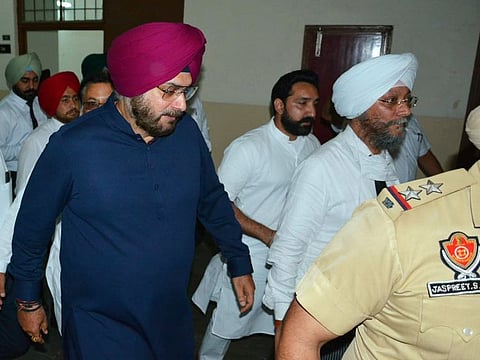 Congress leader Navjot Singh Sidhu surrendered before the court, in Patiala on Friday, May 20, 2022.
