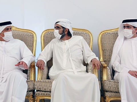 Sheikh Mohammed Bin Rashid visits Mattar Al Tayer and Saeed Mohammed Al Tayer on Tuesday to offer condolences on the death of their mother.