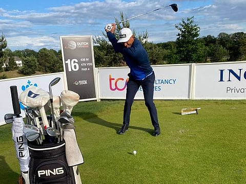 Adrian Meronk preparing for this week's Dutch Open on the DP World Tour.