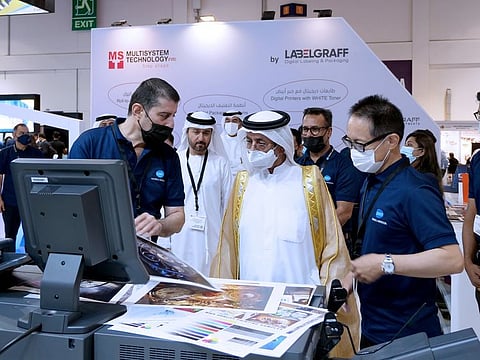 Shaikh Hasher Bin Maktoum Al Maktoum, Director-General of Dubai’s Department of Information, has officially opened Gulf Print & Pack 2022