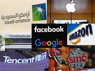 World’s biggest companies: Aramco, Apple, Microsoft, Google, Amazon, Tesla, J&J, Tencent   

