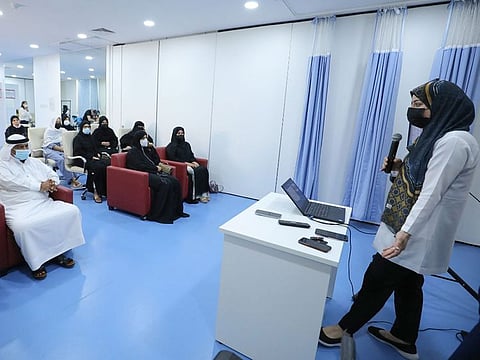 Workshop participants were taught how to deal with medical emergencies until ambulance arrives or the patient is taken to hospital.
