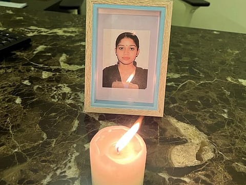 Expatriate nurse Tintu Paul's mortal remains were flown home to Kerala today. 