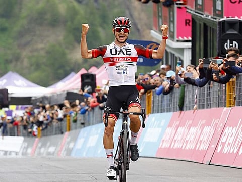 Alessandro Covi pulled out a big gap as the group behind stalled, with Formolo’s teamwork interrupting any serious chase.