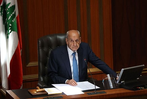 Lebanon's parliament speaker Nabih Berri presides over the first session of the newly-elected assembly at its headquarters in the capital Beirut on May 31, 2022. 