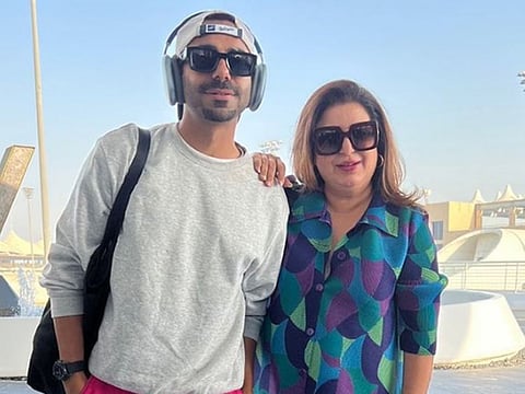Aparshakti Khurana and Farah Khan arrive for the IIFA Awards in Abu Dhabi