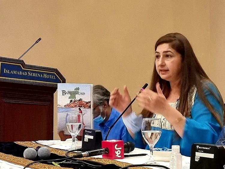 Nilofer Afridi Qazi at the book launch event of ‘Culinary Tales From Balochistan’ in Islamabad. 