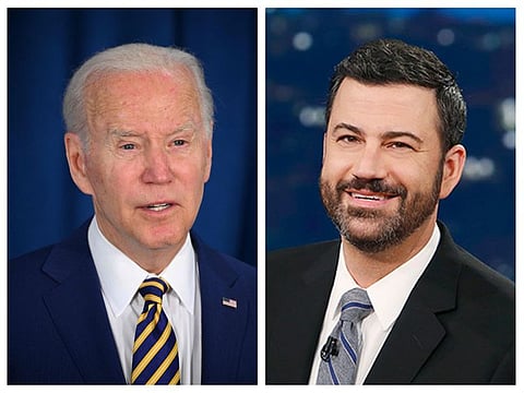 US President Joe Biden and Jimmy Kimmel