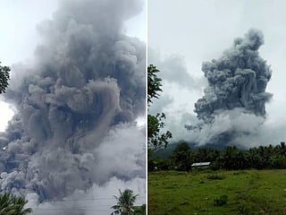 Philippines aftermath: Ash blankets trees, roads, houses after volcanic eruption 