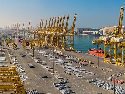 The Jebel Ali Port.
