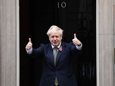 File picture: British Prime Minister Boris Johnson was backed by only 59 per cent of his own party.