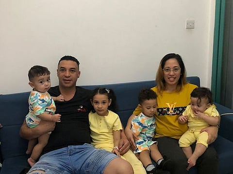 Bernadette Panganivan with her family