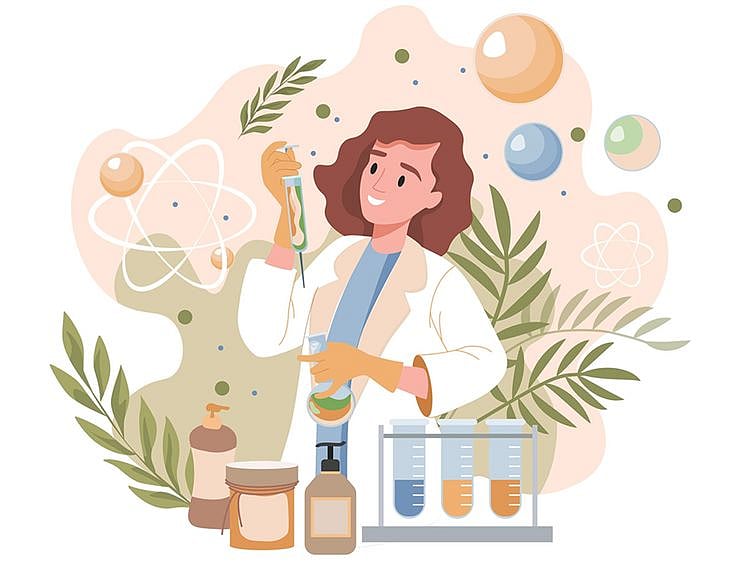 Skincare smoothies beauty product mixing 