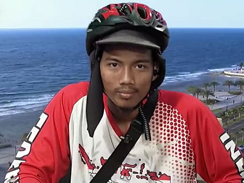  Mohammed Fawzan told Saudi television Al Saudia that during his journey he had suffered some hardships including breakdowns in the bike and weather changes in some countries through which he had travelled before his eventual arrival in the Saudi port city of Jeddah.