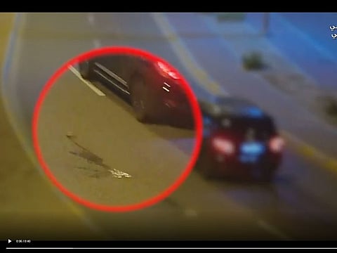 A screengrab of the awareness video released by Abu Dhabi Police to warn road users against littering. 