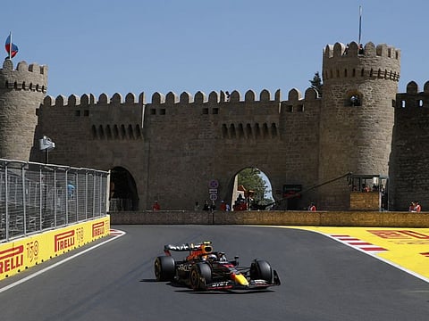 Red Bull's Sergio Perez during practice.