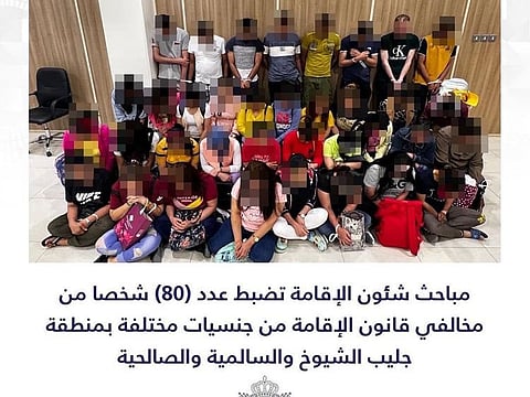 Expatriates arrested for violating Kuwait's residency law. 