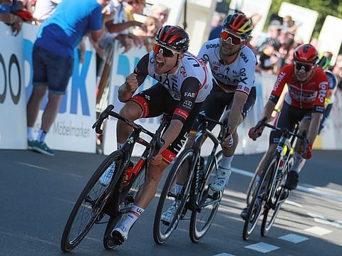 Marc Hirschi gave UAE Team Emirates their 25th win of season.