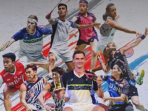 Great Dane: Viktor Axelsen poses with his winner's medals after the Indonesia Masters on Sunday. 